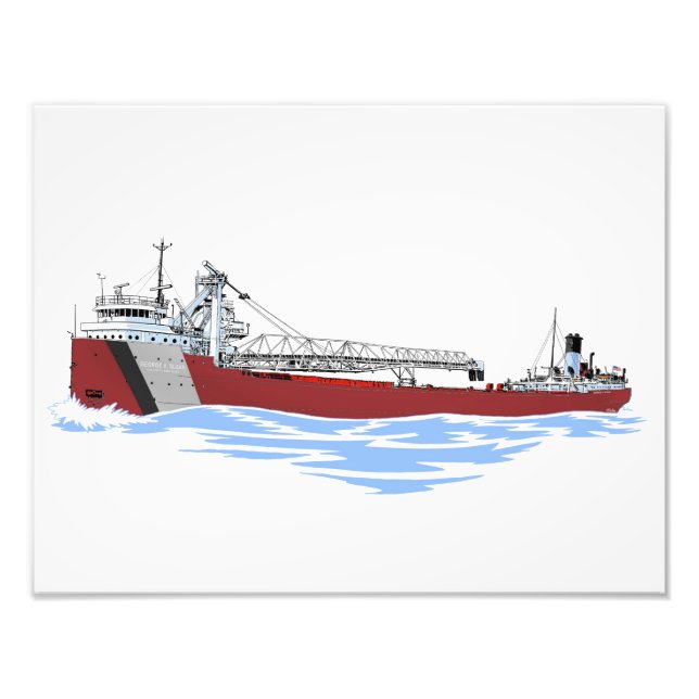 Great Lakes Freighter George A. Sloan Key GLF Photo Print (Front)