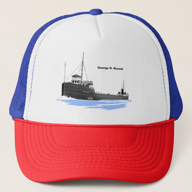 Great Lakes freighter George H. Russel Trucker Hat (Front)