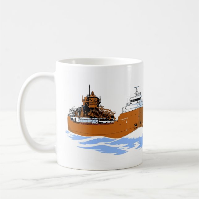 Great Lakes freighter Hon. James L. Oberstar Coffee Mug (Left)