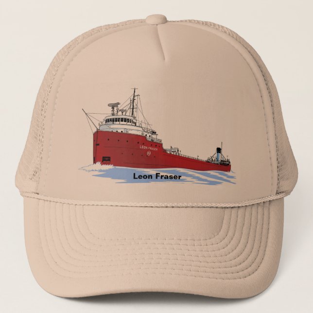 Great Lakes freighter Leon Fraser Trucker Hat (Front)