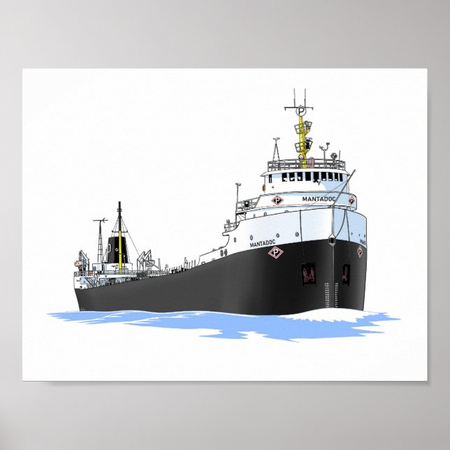 Great Lakes freighter Mantadoc Poster (Front)