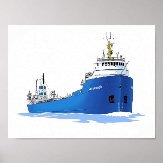 Great Lakes freighter Maritime Trader Poster (Front)