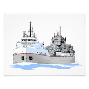 Great Lakes freighter Michipicoten Photo Print