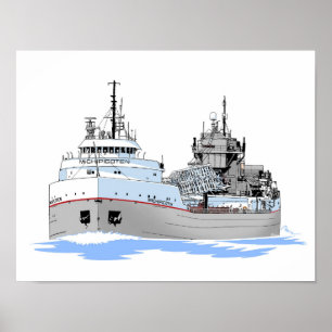 Great Lakes freighter Michipicoten Poster