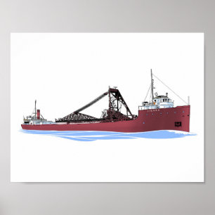 Great Lakes Freighter Sierra Self-unloader Poster