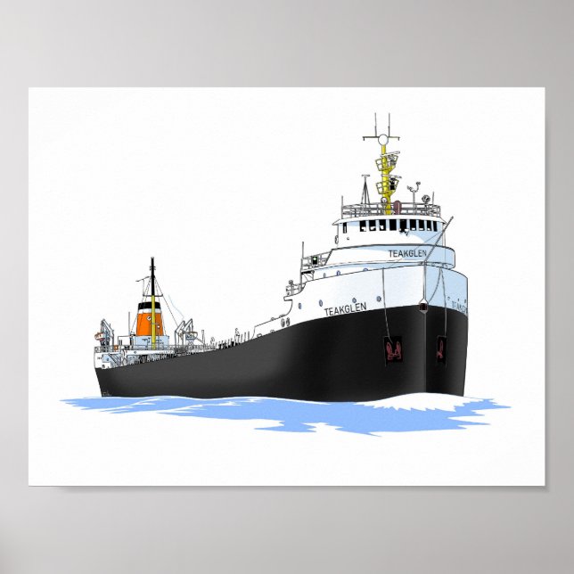 Great Lakes freighter Teakglen Poster (Front)