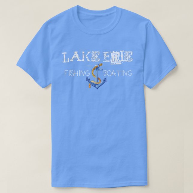 Great Lakes Lake Erie Fishing And Boating Lovers34 T-Shirt (Design Front)