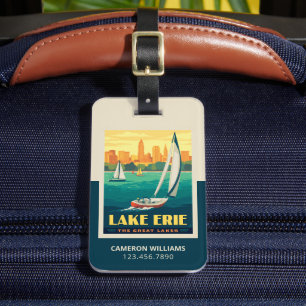 Great Lakes Lake Erie Luggage Tag