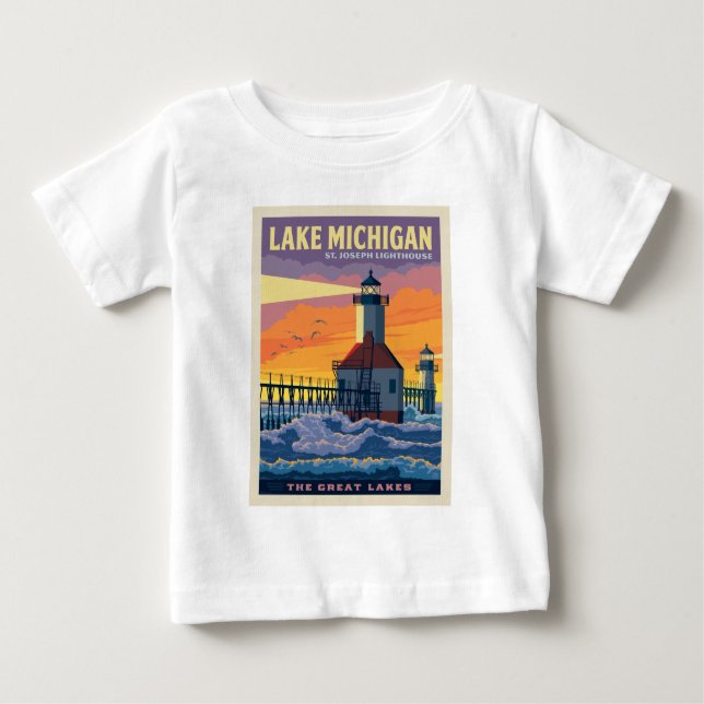 Great Lakes | Lake Michigan Baby T-Shirt (Front)