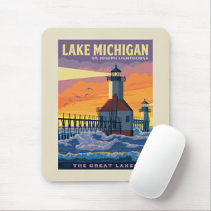Great Lakes Lake Michigan Mouse Pad