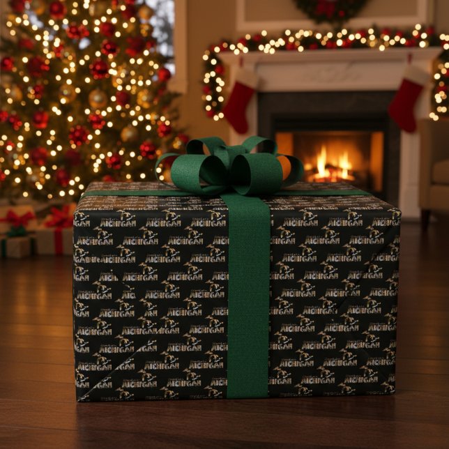 Great Lakes Michigan Spirts Wrapping Paper (State Pride Gift Wrap)