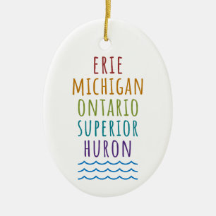 Great Lakes Mitten State Michigan Ornament