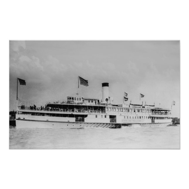 Great Lakes passenger steamer City of Toledo Photo Print (Front)