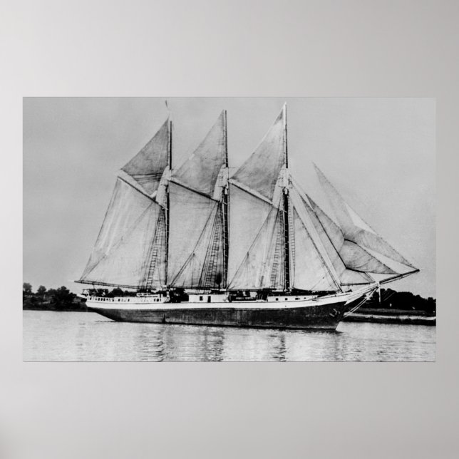Great Lakes schooner Oliver H. Perry Poster (Front)
