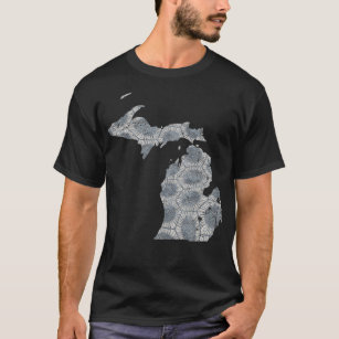 Great Lakes Shaped Men Women Summer Petoskey Stone T-Shirt