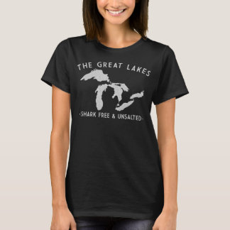 Great Lakes Shark Free and Unsalted Funny Vintage T-Shirt