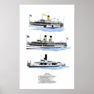 Great Lakes steamer City of Toledo Poster