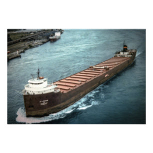 Great Lakes steamer J.L. Mauthe Photo Print