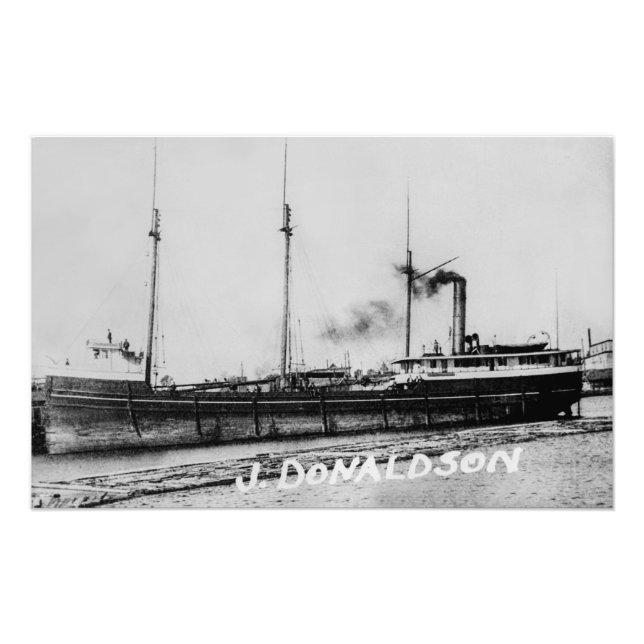 Great Lakes steamer James P. Donaldson Photo Print (Front)