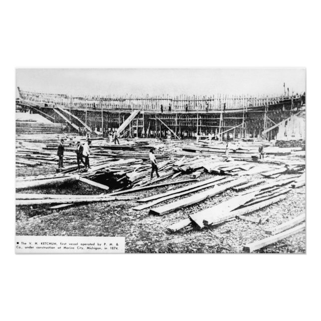 Great Lakes steamer V.H. Ketchum Photo Print (Front)