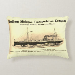 Great Lakes Steamship Company Lake Michigan ship Decorative Cushion