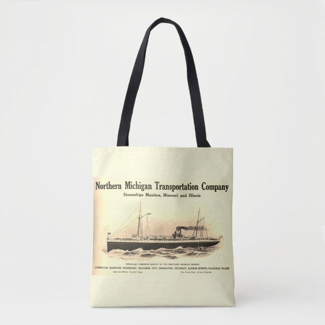 Great Lakes Steamship Company Lake Michigan ship Tote Bag (Front)