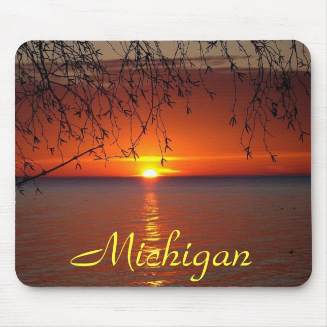 Great Lakes Sunset by Bobby Mikul mousepad (Front)