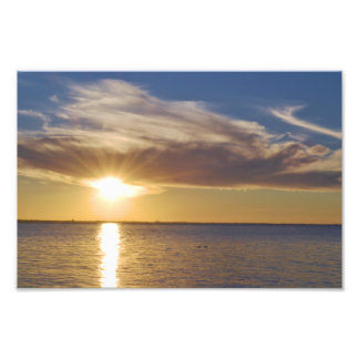 GREAT LAKES SUNSET. PHOTO PRINT