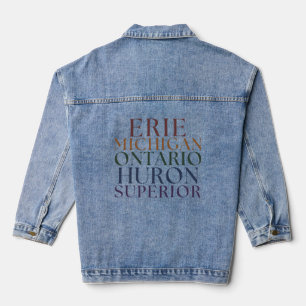 Great Lakes Tee Michigan Lakes T-shirts Denim Jacket