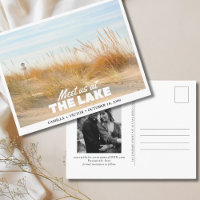 Great Lakes Wedding Save the Date Postcard