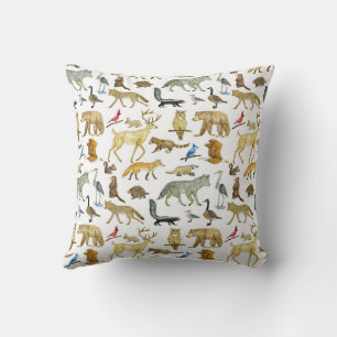 Great Lakes Wildlife Throw Pillow