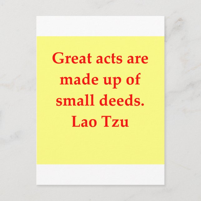 great Lao Tzu Quote Postcard (Front)