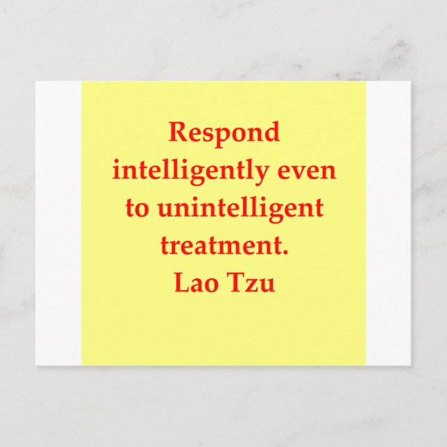great Lao Tzu quote Postcard (Front)
