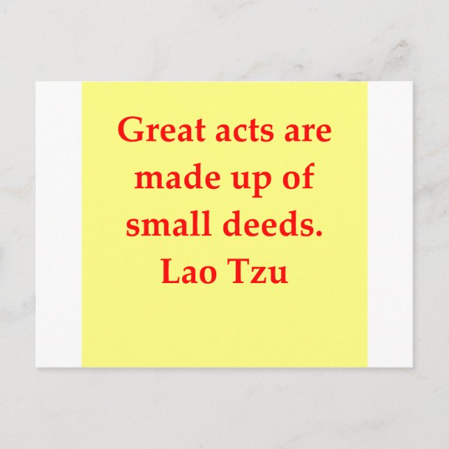 great Lao Tzu Quote Postcard (Front)