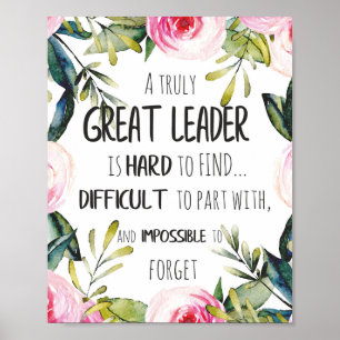 Great leader Gift great leader freedom goals power Poster
