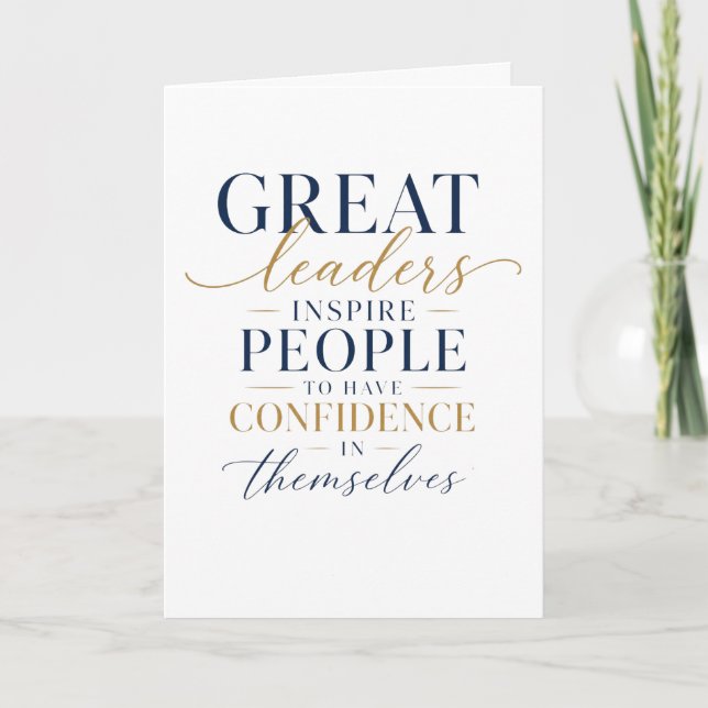 Great Leader Thank You Boss Card (Front)