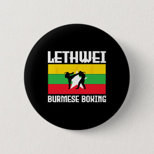 Great Lethwei Burmese Boxing Outfit Kick Mma Kickb 6 Cm Round Badge