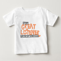 Great listener toddlers orange t-shirt