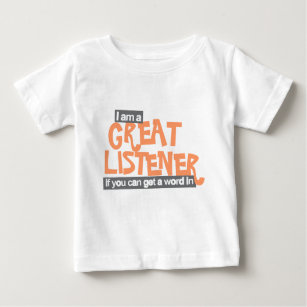 Great listener toddlers orange t-shirt