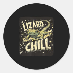Great Lizard Chill Speech For Boys And Girls  Classic Round Sticker