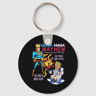 Great MAGA King Donald Trump Biden USA UltrA MAGA Key Ring