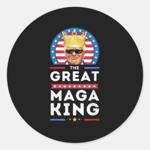 Great MAGA King Trump Biden Political Ultra Mega P Classic Round Sticker