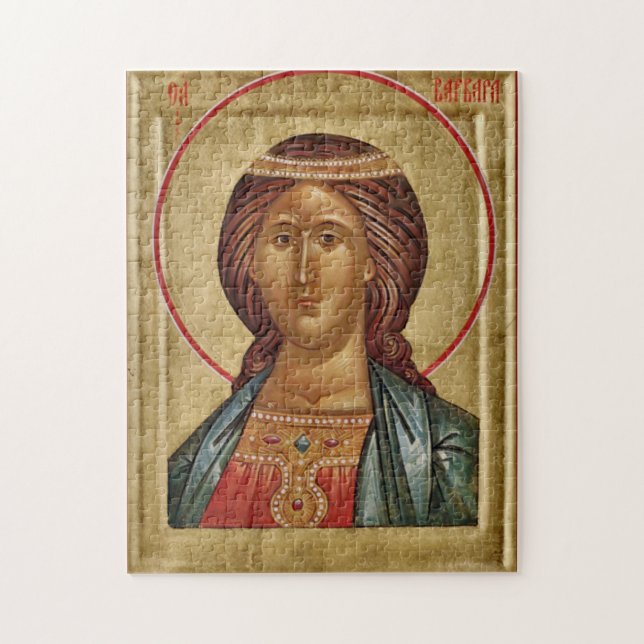 Great-Martyr St. Barbara Orthodox Christian Icon Jigsaw Puzzle (Vertical)