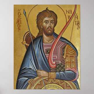 Great-Martyr St. Niketas the Goth Icon Print      