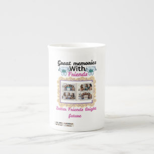 Great Memories with Friends Personalised Gift Cu Bone China Mug
