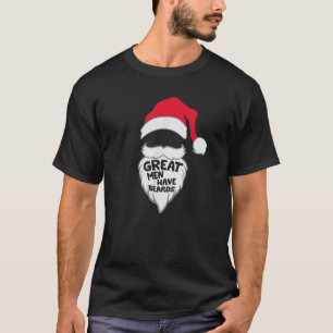 Great Men Have Beards Santa Claus Hat Funny Christ T-Shirt