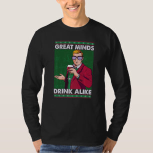 Great Mind Drink Alike Wine Mathematician T-Shirt
