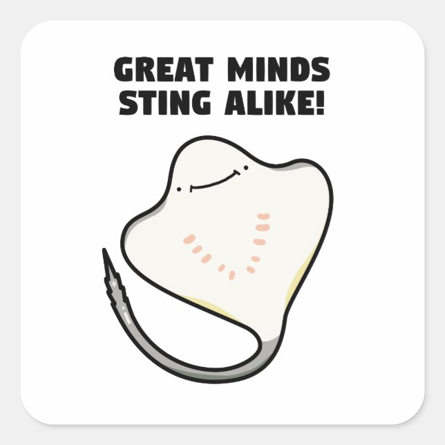 Great Minds Sting Alike Animal Pun Sticker (Front)