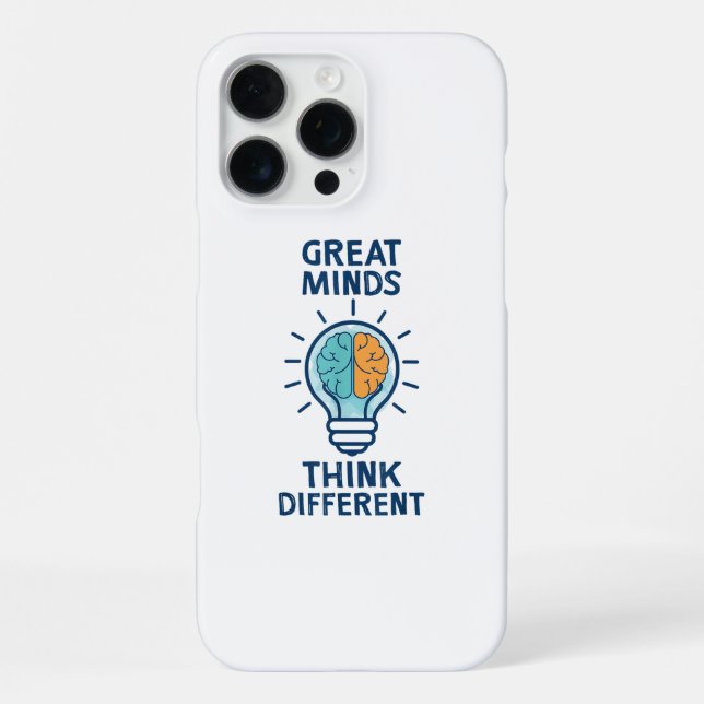 Great Minds Think Different iPhone Case (Back)