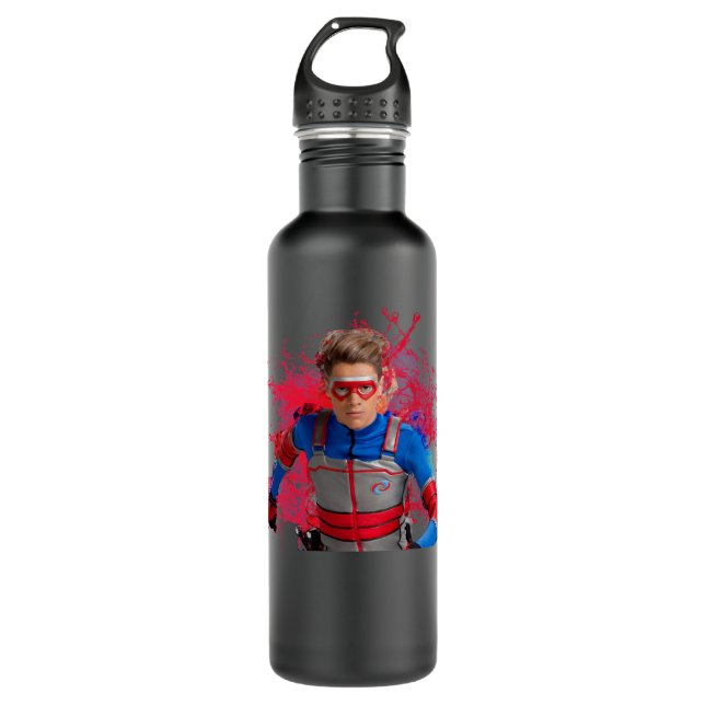 Great Model Kid Danger Water Splashes Digital File 710 Ml Water Bottle (Front)